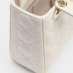 Dior White Lamb Leather Handbag