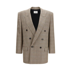 Saint Laurent Beige Wool Oves Aries Blazer