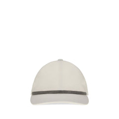Brunello Cucinelli White Cotton Cap (Baseball Hat)