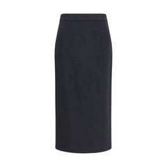 Dolce & Gabbana Black Wool Oves Aries Long Skirt