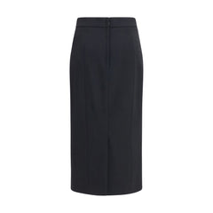Dolce & Gabbana Black Wool Oves Aries Long Skirt