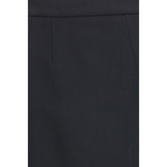 Dolce & Gabbana Black Wool Oves Aries Long Skirt