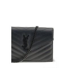 Saint Laurent Black Calf Leather Bos Taurus Wallet