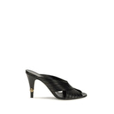 Versace Black Lamb Ovis Aries Mules
