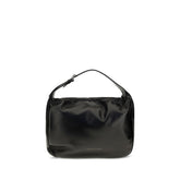Brunello Cucinelli Black Calf Leather Bos Taurus Shoulder Bag
