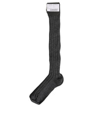 Dolce & Gabbana Gray Wool Blend Over The Calf Accessory Socks