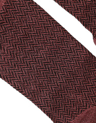 Dolce & Gabbana Burgundy Viscose Over The Calf Accessory Socks