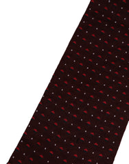 Dolce & Gabbana Burgundy Polka Dot Over The Calf Accessory Socks