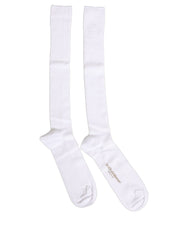 Dolce & Gabbana Men White Viscose Over The Calf Accessory Socks