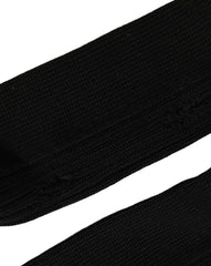 Dolce & Gabbana Men Black Cotton Distressed Mid Calf Accessory Socks