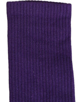 Dolce & Gabbana Violet Cotton Ribbed Mid Calf Women Accessory Socks