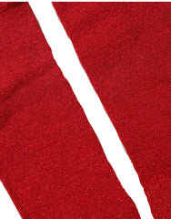 Dolce & Gabbana Red Viscose DG Logo Mid Calf Accessory Socks