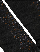 Dolce & Gabbana Dark Gray Sequined Wool Knee High Accessory Socks