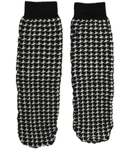 Dolce & Gabbana Black White Houndstooth Ankle Length Socks