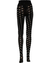 Dolce & Gabbana Black Polka Dot Fishnet Pantyhose Stockings Socks