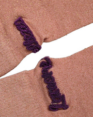 Dolce & Gabbana Dusty Pink Embroidered Mid Calf Accessory Socks
