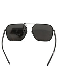 Dolce & Gabbana Black DG2193J Rectangular Metal Frame Eyewear Sunglasses