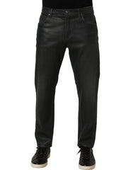 Dolce & Gabbana Dark Gray Cotton Loose Fit Men Denim Jeans