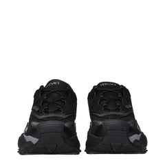 Versace Black Fabric Chunky Sneakers