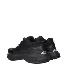 Versace Black Fabric Chunky Sneakers