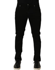 Dolce & Gabbana Black CottonStretch Regular Skinny Denim Jeans