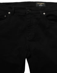 Dolce & Gabbana Black Cotton Stretch Skinny Denim Trouser Jeans