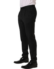 Dolce & Gabbana Black Wool Stretch Formal Dress Trouser