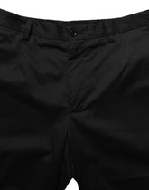 Dolce & Gabbana Black Cotton Mid Waist Men Bermuda Shorts