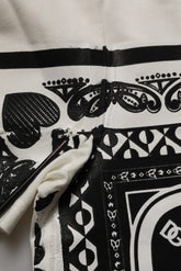 Dolce & Gabbana White Bandana Print Cotton Crew Neck T-shirt