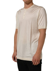 Dolce & Gabbana White Short Sleeve Collared Polo T-shirt