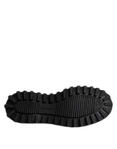 Dolce & Gabbana Black Calf Leather Hi-Trekking Derby Shoes