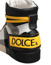 Dolce & Gabbana Multicolor Calf High Top Sneakers Shoes