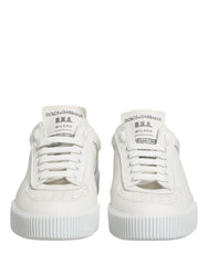 Dolce & Gabbana White Miami Leather Low Top Men Sneakers Shoes