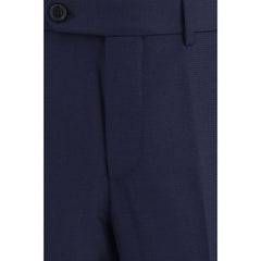 Brunello Cucinelli Blue Wool Oves Aries Dress Pants