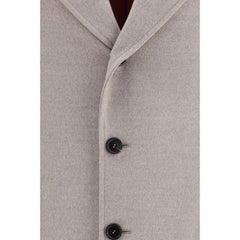 Brunello Cucinelli Beige Wool Oves Aries Coat
