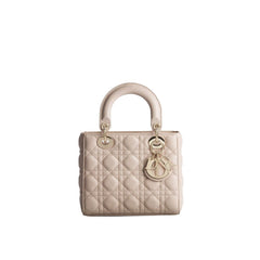 Dior Beige Lamb Leather Shoulder Bag