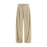 The Row Beige Silk Casual Pants