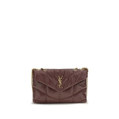 Saint Laurent Bordeaux Lamb Ovis Aries Shoulder Bag