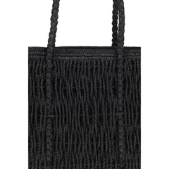 The Row Black Raffia Shoulder Bag