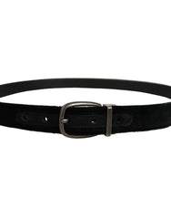 Dolce & Gabbana Black Cotton Metal Buckle Classic Men Belt