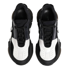 Dolce & Gabbana White Black Logo Airmaster Sneakers Shoes