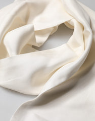 Dolce & Gabbana Men White Silk Fringed Edge Lace Stole Scarf