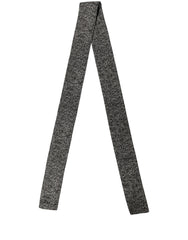 Dolce & Gabbana Black White Herringbone Tweed Shawl Scarf