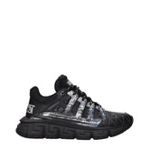Versace Black Fabric Athletic Sneakers