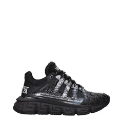 Versace Black Fabric Athletic Sneakers