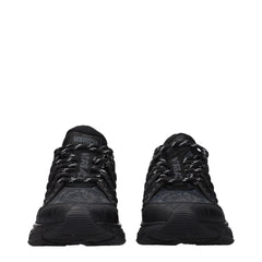 Versace Black Fabric Athletic Sneakers