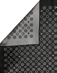 Dolce & Gabbana Black White Patterned Pocket Square Scarf
