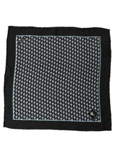 Dolce & Gabbana Black Silk Geometric Handkerchief Pocket Scarf