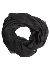 Dolce & Gabbana Black Silk Wool Fringed Men Lace Stole Scarf