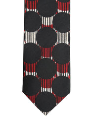 Dolce & Gabbana Multicolor Cotton Geometric Adjustable Tied Necktie Tie